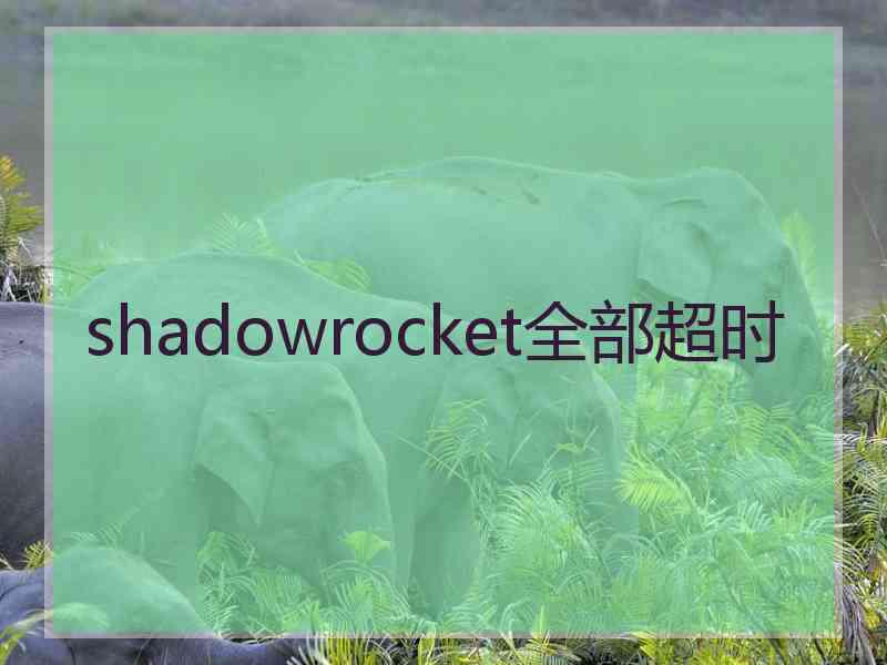 shadowrocket全部超时