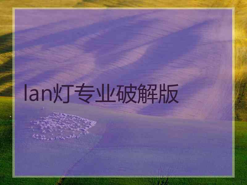 lan灯专业破解版