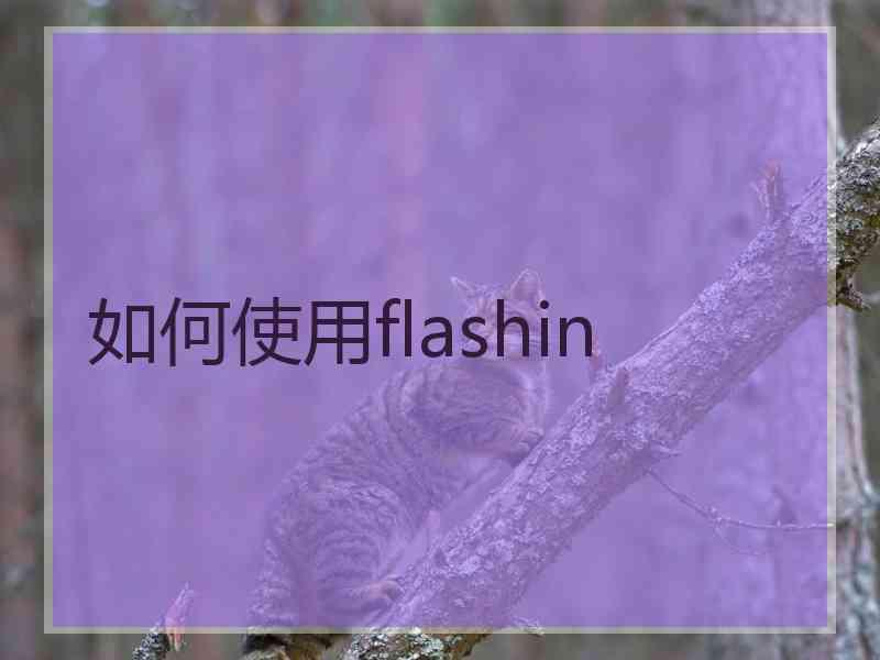 如何使用flashin