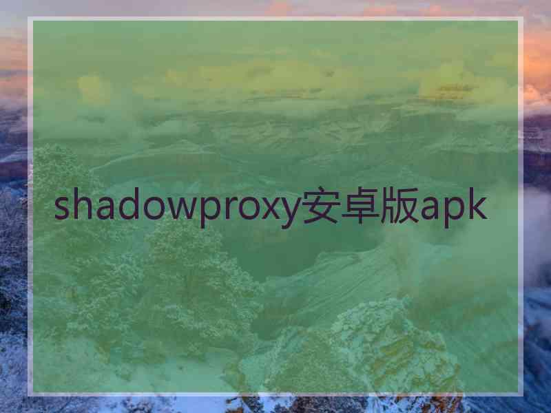 shadowproxy安卓版apk