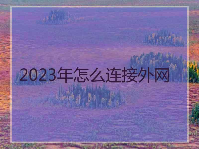 2023年怎么连接外网