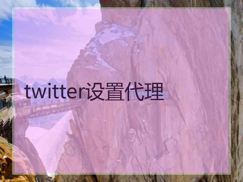 twitter设置代理