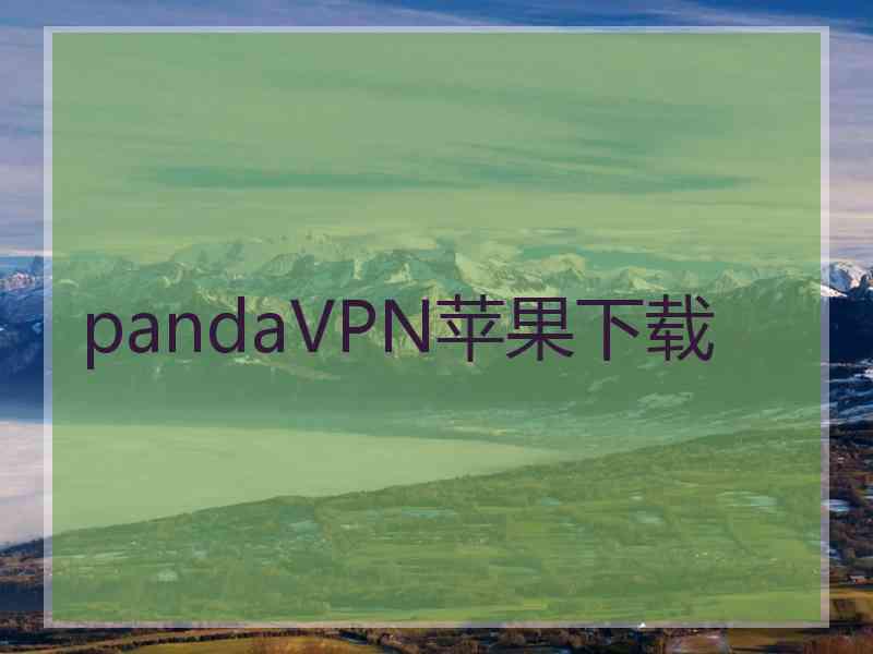 pandaVPN苹果下载