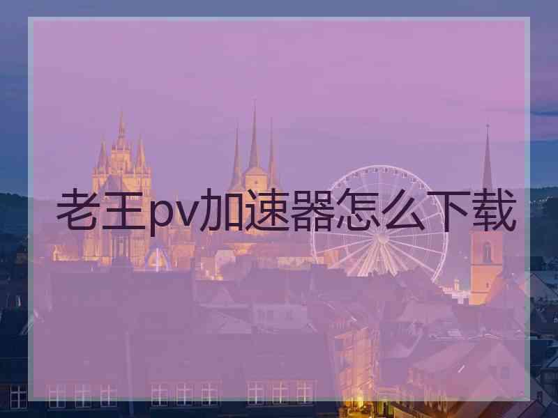 老王pv加速器怎么下载