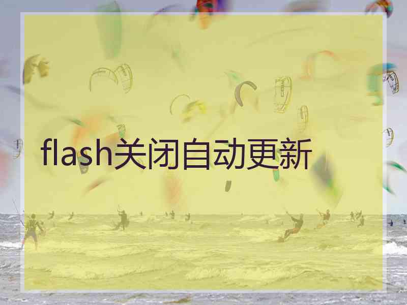 flash关闭自动更新