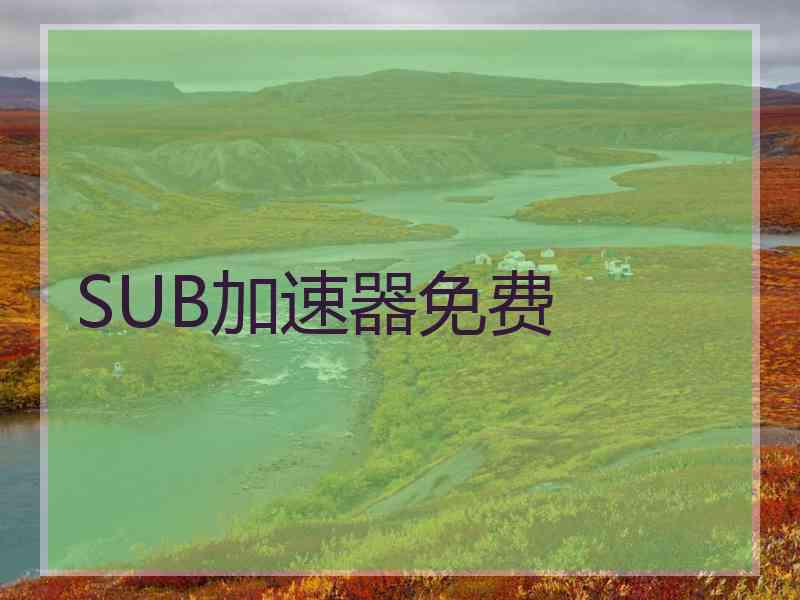 SUB加速器免费