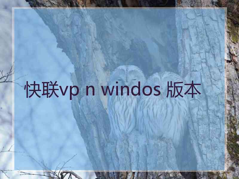 快联vp n windos 版本