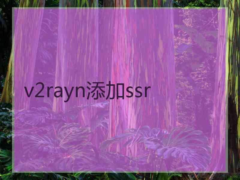 v2rayn添加ssr